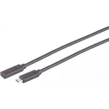 USB laidas S/CONN 13-44025 USB 3.2 Gen 2x2 1 m USB C juodas