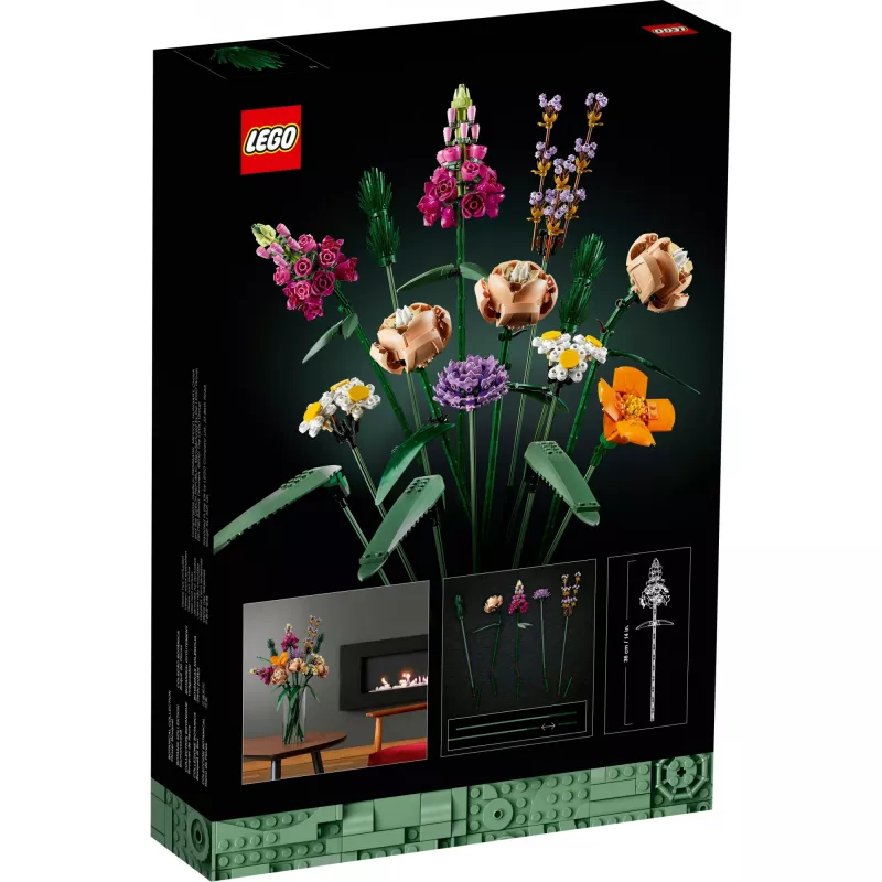 LEGO 10280 Icons gėlių puokštės dirbtinių gėlių rinkinys suaugusiems dekoratyviniai namų aksesuarai dovanų idėja moterims vyrams jai jam žmonai ar vyrui