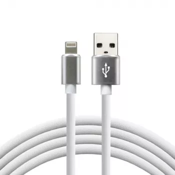 everActive laidas USB Lightning 1m - Baltas, silikoninis, greitas įkrovimas, 2,4A - CBS-1IW