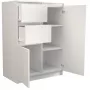 Top e shop 2D2S BIEL komoda — 2 stalčiai, balta, 700×400×970 mm, medžio drožlių plokštė