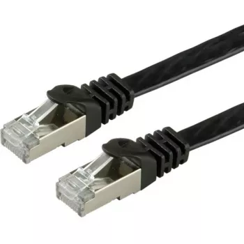 VALUE - komutacinis kabelis - RJ-45 (M) į RJ-45 (M) - 3 m - FTP - CAT 6a - Be halogenų, formuotas, vytos poros, plokščias - Juoda (21.99.0833)