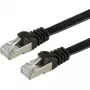 VALUE - komutacinis kabelis - RJ-45 (M) į RJ-45 (M) - 3 m - FTP - CAT 6a - Be halogenų, formuotas, vytos poros, plokščias - Juoda (21.99.0833)