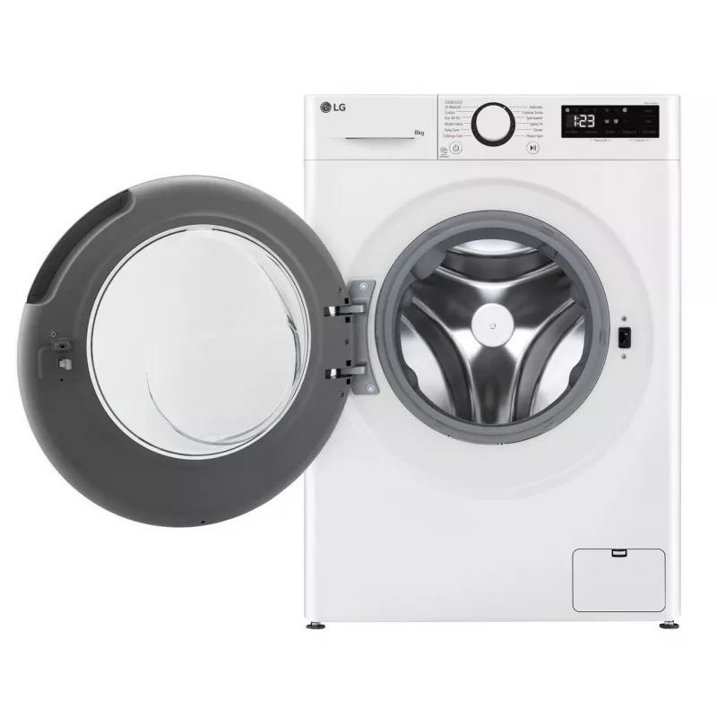 LG | Skalbimo mašina | F2WR508SWW | Energijos efektyvumo klasė A-10% | Įkraunama iš priekio | Skalbimo talpa 8 kg | 1200 aps./min | Gylis 47,5 cm | Plotis 60 cm | Ekranas | LED | Garo funkcija