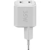 USB-C dvigubas greitasis įkroviklis Nano, PD, GaN, 35 W (baltas, 2x USB-C, Power Delivery 3.0)