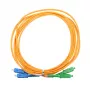 Šviesolaidinis kabelis Extralink EX.9281, FTTH G.652D, SC‑SC, 3 m, dvipusis, geltonas