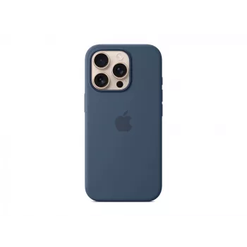 Silikoninis dėklas su MagSafe, skirtas iPhone 16 Pro – Džinsinis