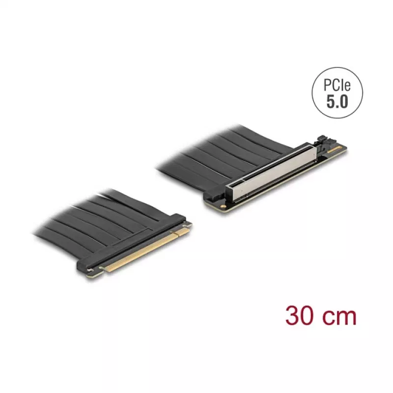 Riser Card DELOCK 81593 PCI Express 5.0 x16, 30 cm kabelio ilgis