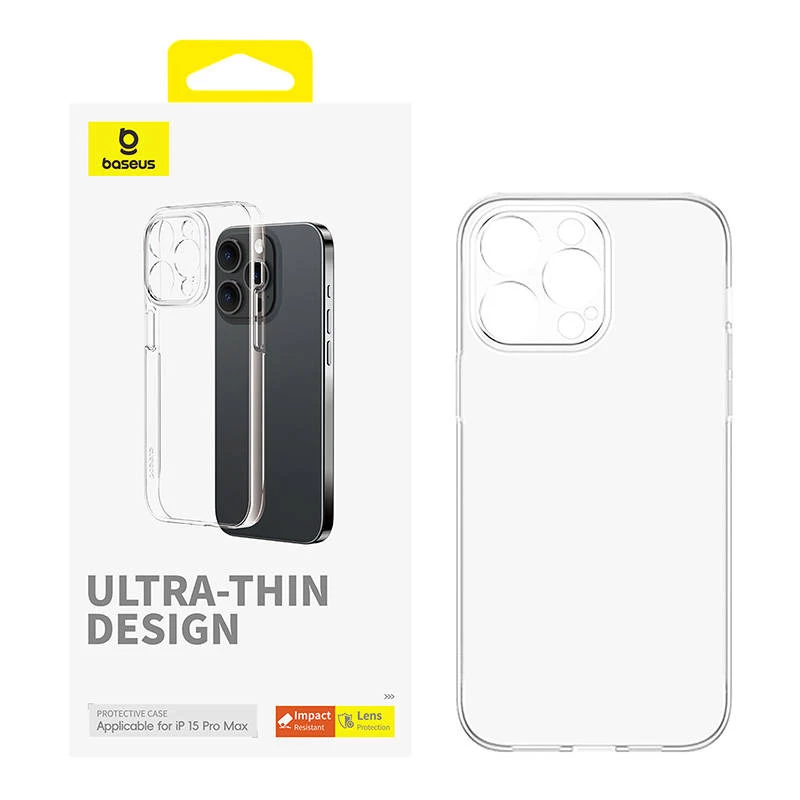 Telefono dėklas iPhone 15 ProMax Baseus OS-Lucent serija (skaidrus)