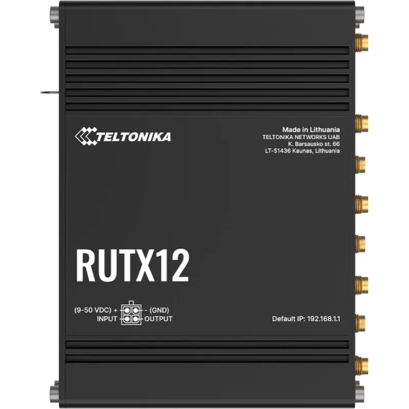 Teltonika RUTX12DUAL LTE CAT 6 pramoninis korinis maršrutizatorius