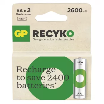 Baterijos R6/AA NI-MH 2 600mAh lizdinėje pakuotėje 2 vnt.