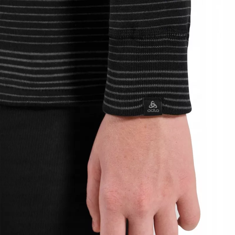 Odlo ilgas ACTIVE WARM ECO SET vaikiško apatinio trikotažo komplektas, 116 cm dydis, juodos ir pilkos spalvos