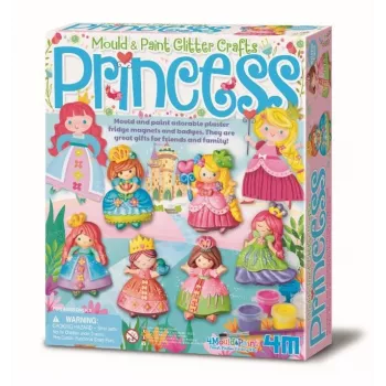Kūrybinis rinkinys 4m Glitter Princesses model 3528 — rankdarbių rinkinys su blizgučių dekoracijomis