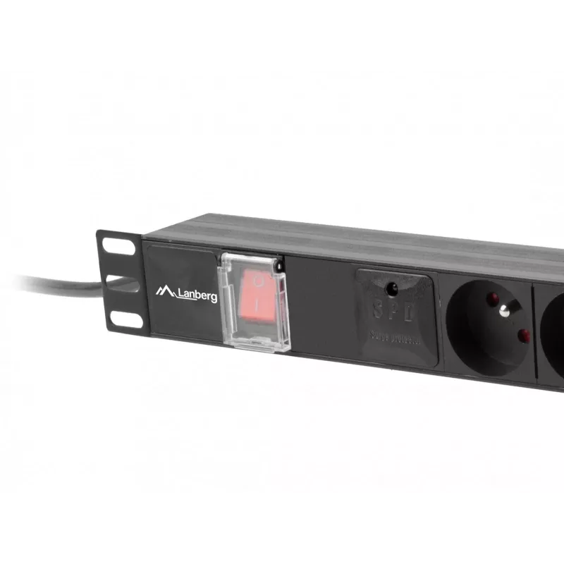 Lanberg PDU-05E-0200-IEC-BK maitinimo paskirstymo įrenginys (PDU) 5 kintamosios srovės lizdai 1U juodas