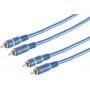 Audio cinch (RCA) kabelis ShiverPeaks 40605 — 2 jungtys, 5 m, mėlynas