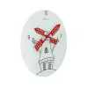 NeXtime klok 8807 Windmil, Ø30 cm, Sieninis, Balta / Juoda / Raudona
