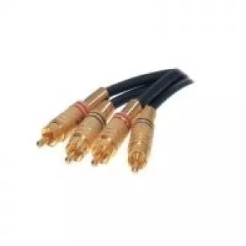 shiverpeaks BASIC-S 2x RCA - 2x RCA 10m - 2 x RCA - kištukas - 2 x RCA - kištukas - auksinis - juodas - auksinis (BS40230)