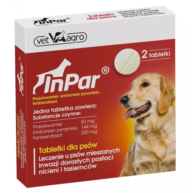 VETAGRO InPar - deworming tablet for dogs - 2 vnt.