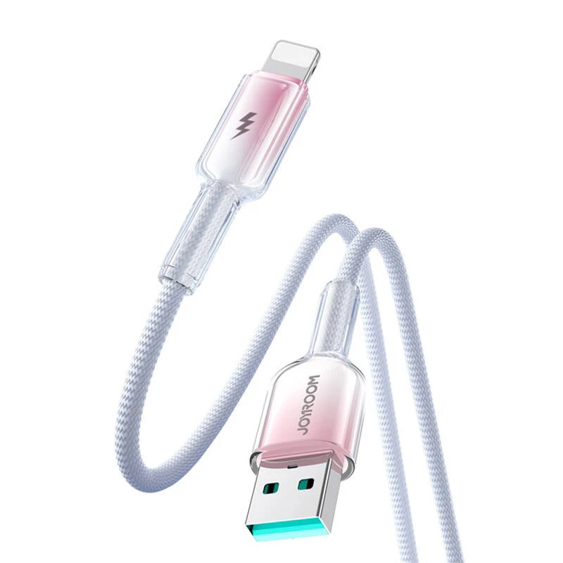 USB-A į Lightning laidas Joyroom S-A42 3A 1,2 m baltas