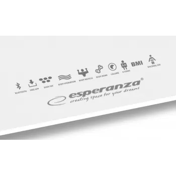 Esperanza EBS016W asmeninės svarstyklės, kvadratinės, baltos, elektroninės