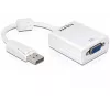 Vaizdo kabelio adapteris DeLOCK 61766 0,125m VGA DisplayPort baltas