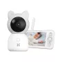 XENON X7202 išmanioji kūdikio kamera su monitoriumi, Wi-Fi, 2,4 GHz, 3 MP, dvipusis garsas, SD, balta