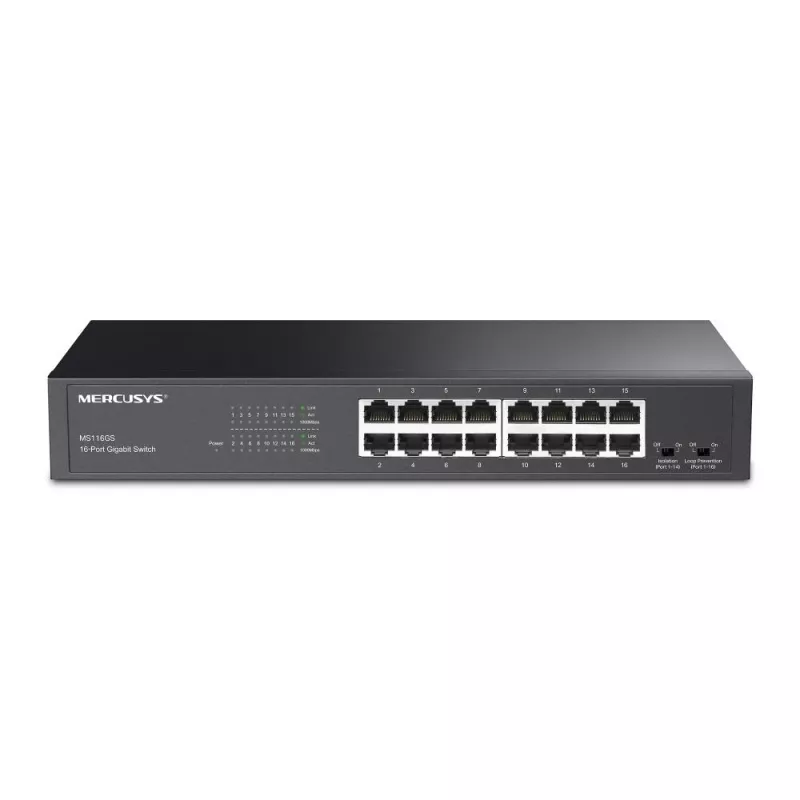 Mercusys MS116GS tinklo jungiklis Gigabit Ethernet (10/100/1000) juodas