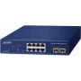 Valdomas jungiklis PLANET 8 prievadų 10/100/1000T + 2 prievadų L2 Gigabit Ethernet