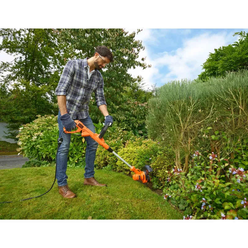 Black & Decker BESTA525-QS, žolės žoliapjovė, 25 cm, nailoninė valas, D formos rankena, 1,6 mm, 10 m