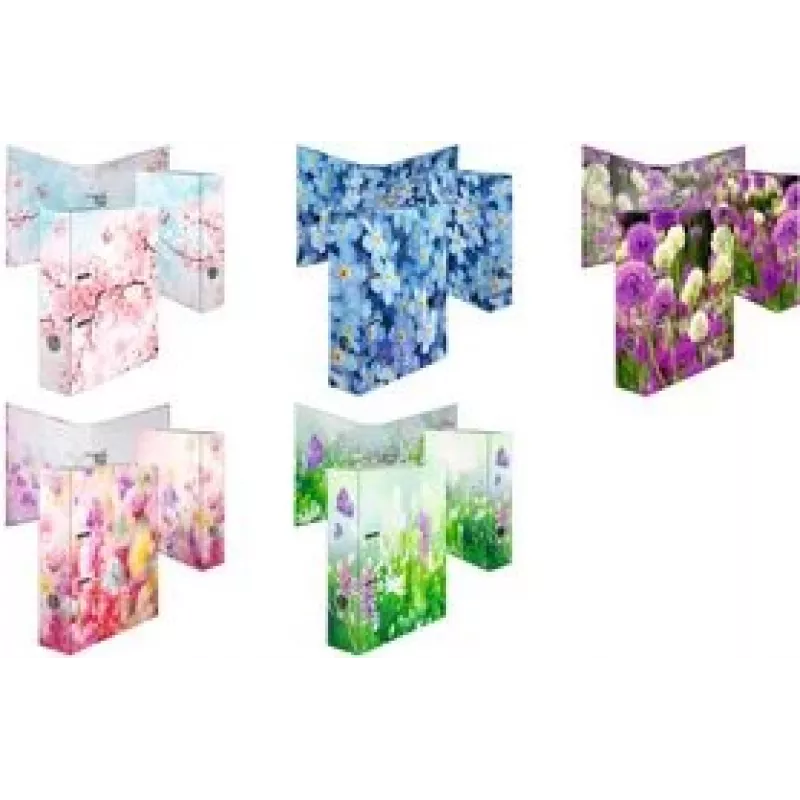 Žiedų segtuvas Herma Folder Spring Flowers 7,0 cm stuburas A4 dokumentams