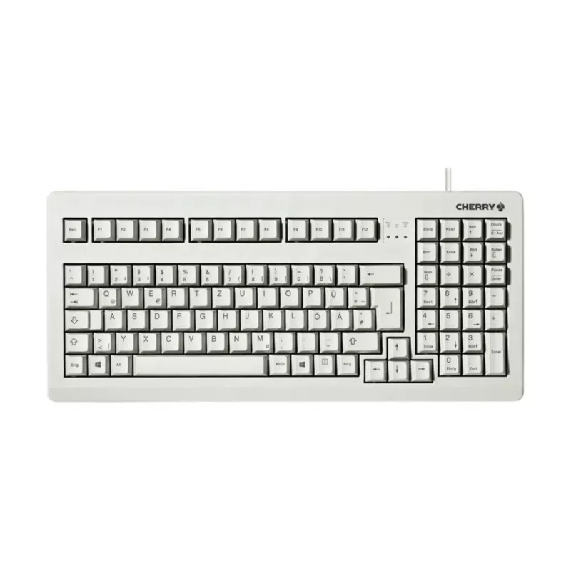 CHERRY 19 colių kompaktinė kompiuterio klaviatūra G80-1800 FR USB + PS/2 QWERTY pilka