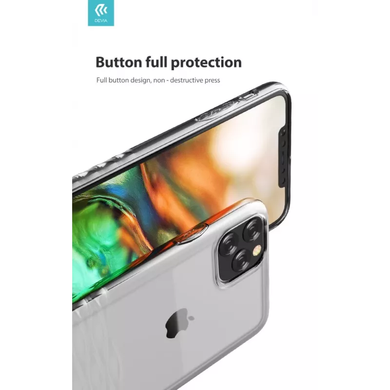 Išmaniojo telefono dėklas Devia Ocean2 serijos, skirtas iPhone 11 Pro Max, skaidrus, apsauginis permatomas dangtelis