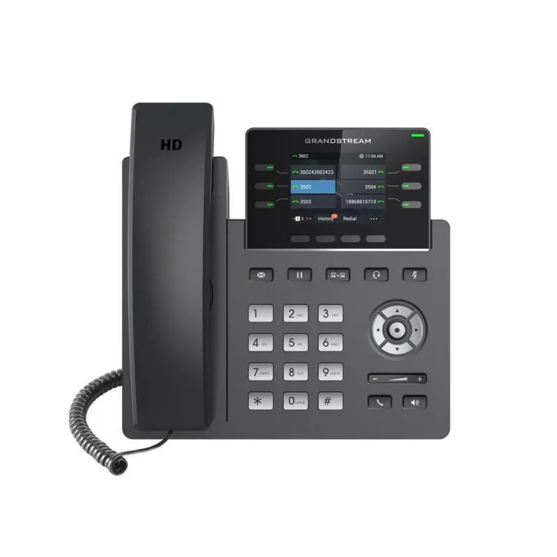 IP telefonas Grandstream GRP2613W Juoda 4 linijos TFT 2.4 colio