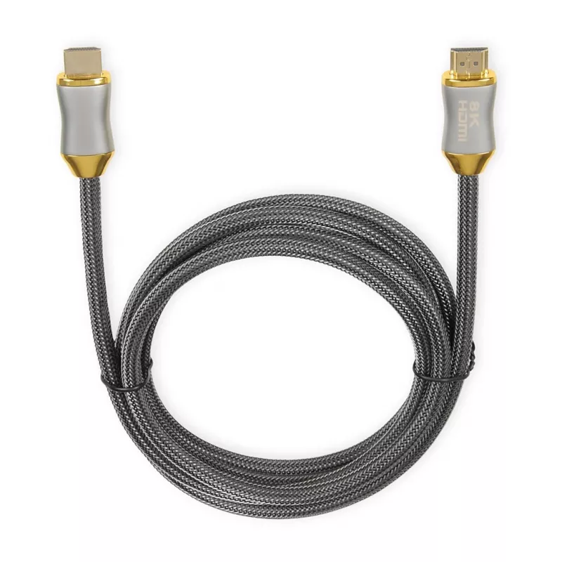 HDMI laidas IBOX HD08 2 m, HDMI A tipo kištukas–kištukas, HDMI 2.1, sidabrinis