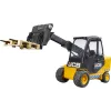 Forklift BRUDER JCB Teletruk žaislas — ABS, rekomenduojamas amžius 3+, juoda ir geltona