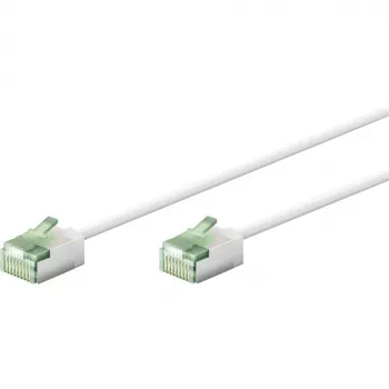 Goobay Ultra-Flexible CAT 8.1 komutacinis kabelis plonas U/FTP baltas - itin trumpas kištukas 99.9% (74360)