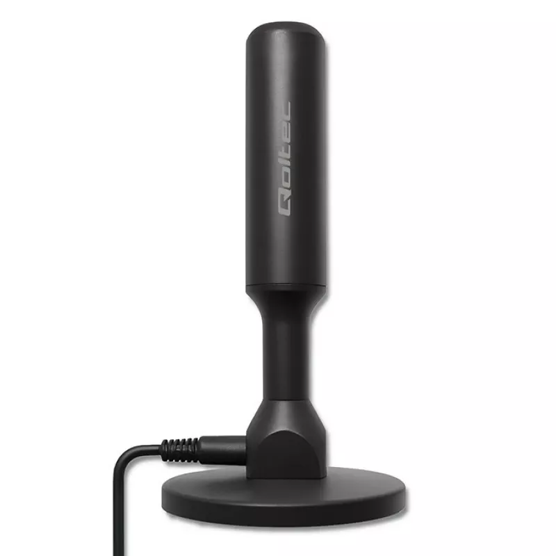 TV antena QOLTEC DVB-T2 28 dBi su signalo stiprintuvu, vidaus/lauko priėmimui