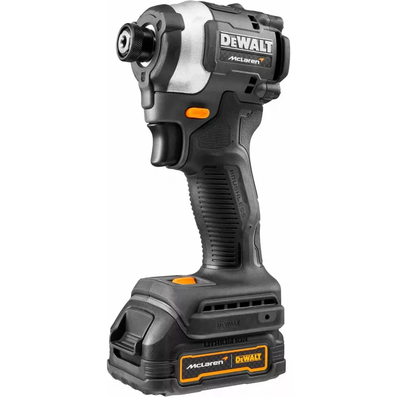 Akumuliatorinis smūginis suktuvas DCF85ME2GT, 18 V, 1/4, McLaren dizaino pilka/juoda, 2x POWERSTACK Li-Ion akumuliatoriai 1,7 Ah, T STAK dėžėje