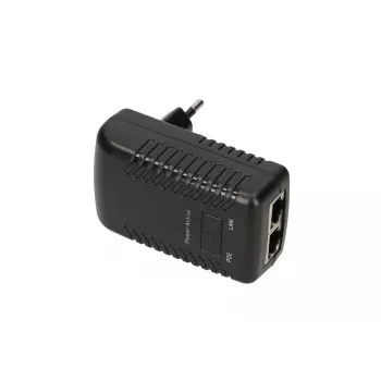 PoE maitinimo šaltinis Extralink POE-24-12W 24V 0,5A 12W vidinis sieninis kištukas, juodas