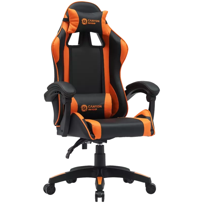 Žaidimų kėdė CANYON Core SGCH2 Juoda Oranžinė — ergonomiškas dizainas, reguliuojamas aukštis