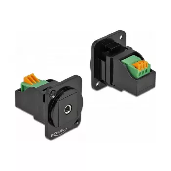D-Type modulis 3,5 mm 3 kontaktų stereolizdas (moteriškas) prie gnybtų bloko DeLOCK 86732