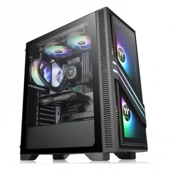 PC korpusas Thermaltake Versa T35 TG RGB Midi Tower juodas