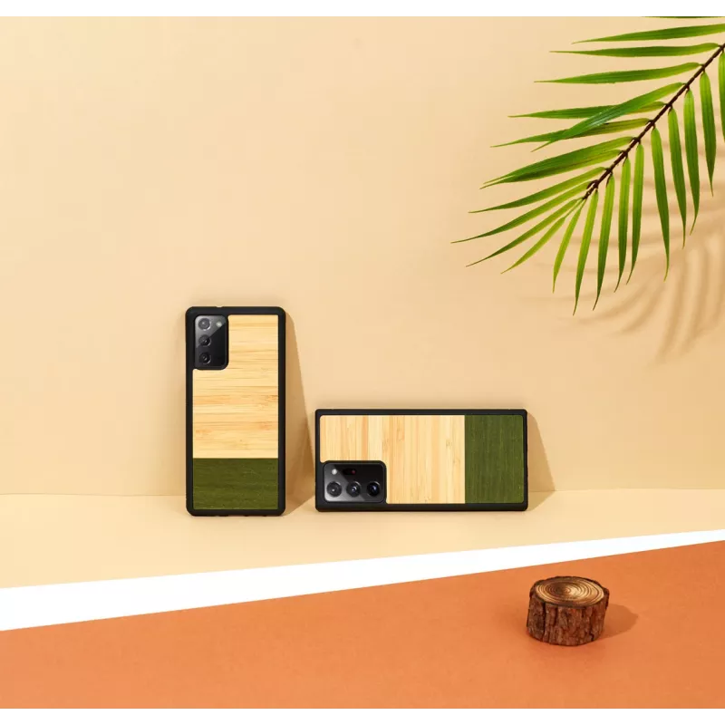 Apsauginis telefono dėklas Man and Wood Galaxy Note 20 — bambukų miško juoda