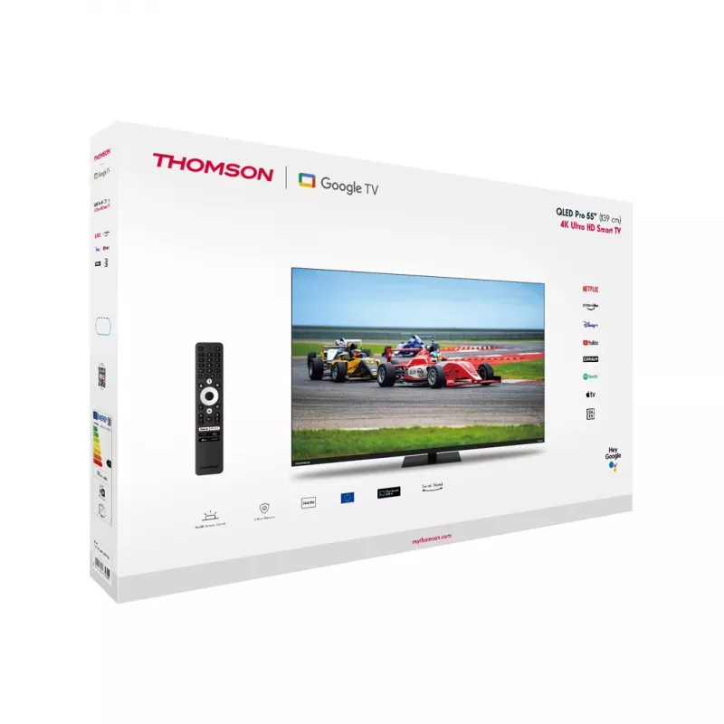 Thomson Q70 serijos 55QG7C14 televizorius 139,7 cm (55 inch) 4K Ultra HD išmanusis televizorius „Wi-Fi“ juodas 350 cd/m²