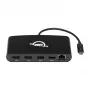 OWC Thunderbolt 3 Mini dokinimo stotelė, 5 prievadai, jungiasi prie dviejų 4K ekranų, Gigabitinis Ethernet prievadas, Integruotas kabelis