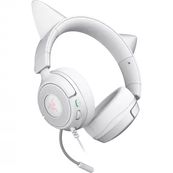 Ausinės Razer Kraken Kitty V3 X — žaidimų ausinės su RGB apšvietimu, lengvu dizainu, įmontuotu mikrofonu