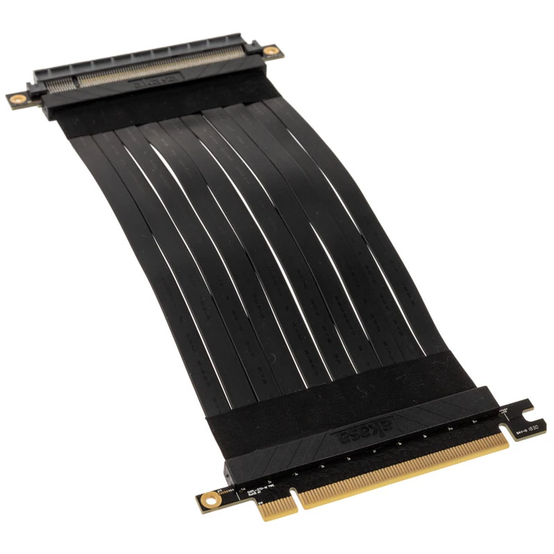Akasa RISER Juoda X2 Premium PCIe 3.0 x16 20CM laidas