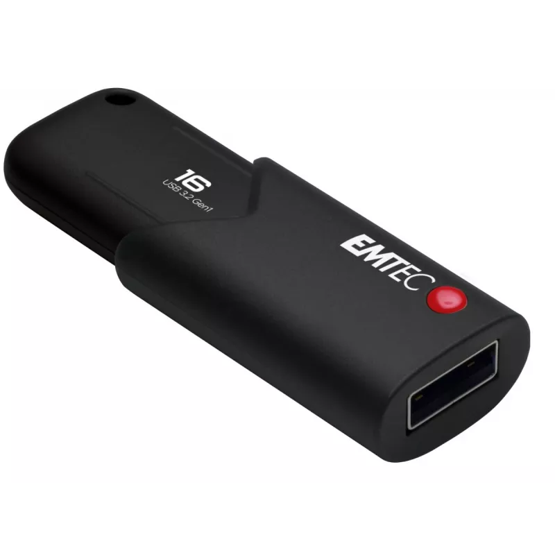 USB atmintinė Emtec B120 Click Secure 16 GB USB Type-A 3.2 Gen 2 juoda