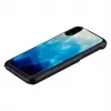Išmaniojo telefono dėklas iKins, skirtas iPhone XR — mėlynos ežero spalvos išorė, juoda vidinė pusė