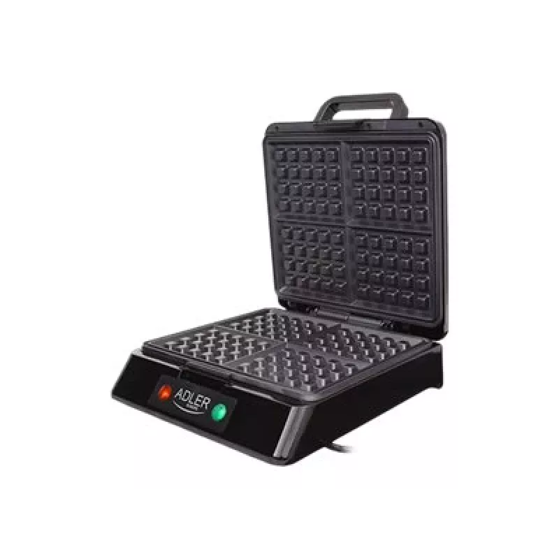 Adler AD 3036 vaflių keptuvė 4 vafliai(-ių) juoda, pilka 1500 W