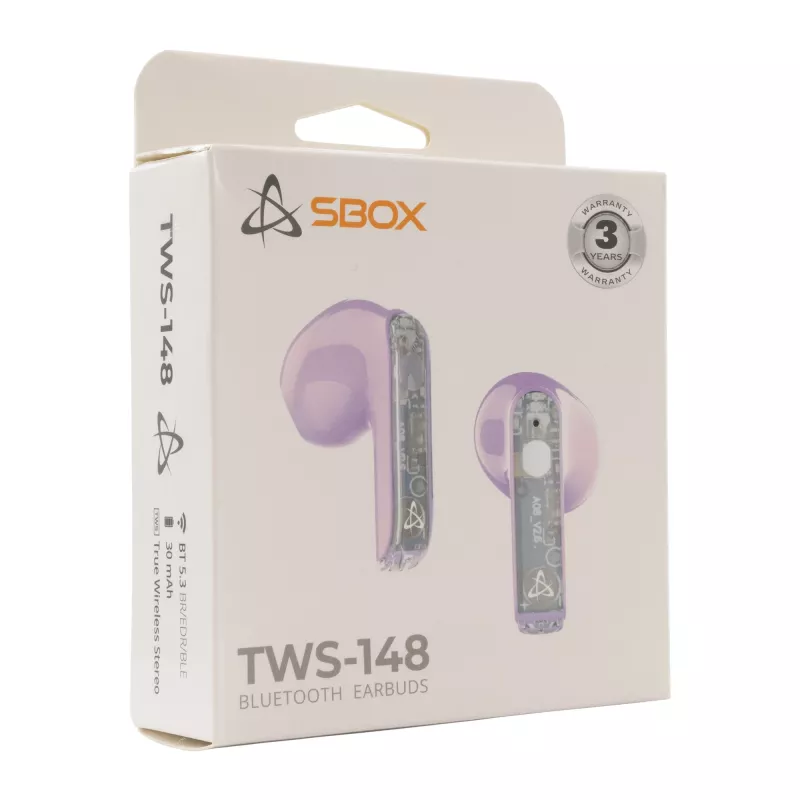 Ausinės SBOX EB-TWS148 Purple